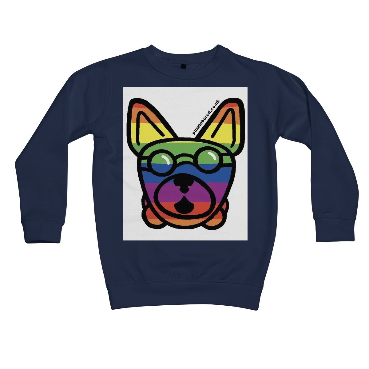 Rainbow Pooch Kids Sweatshirt - Puzzle Bored